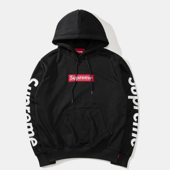 Black Red White Supreme Hoodie - Picture 1 of 3